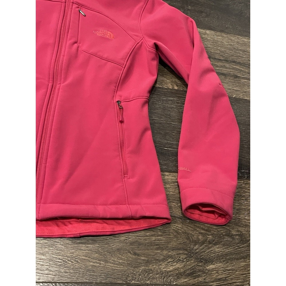 The North Face Jacket Womens Small Pink Softshell Fleece Lined Hooded WindWall - Picture 3 of 11